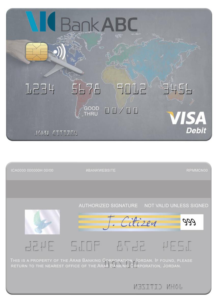 Jordan Arab Banking Corporation visa debit card